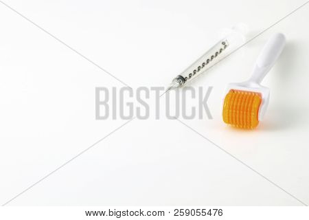 Derma Roller For Medical Micro Needling Therapy. Tool Also Known As: Derma Roller, Mesoroller, Meso-