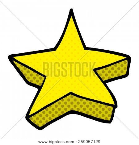 cartoon doodle shooting star