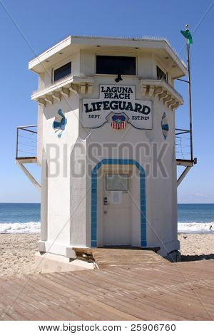 Welt berühmten Laguna Beach California Life Guard Station