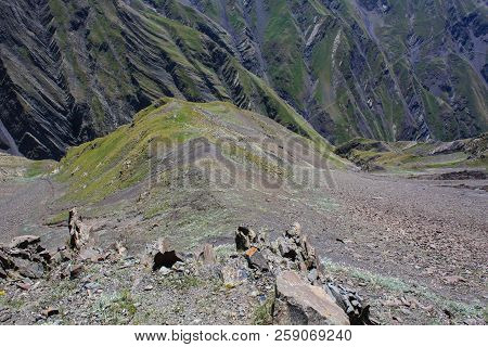 Azerbaijan, Gabala, Caucasian Mountains, Beautiful Scenery From A Height
