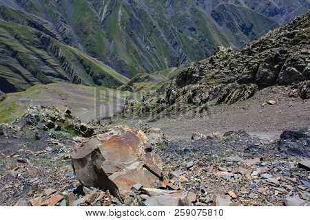 Azerbaijan, Gabala, Caucasian Mountains, Beautiful Scenery From A Height