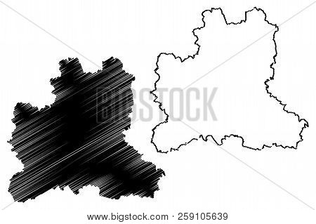 Lipetsk Oblast (russia, Subjects Of The Russian Federation, Oblasts Of Russia) Map Vector Illustrati