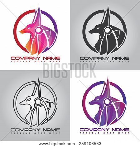 Colorful Anubis Company Logo Design, Easy To Modify Color With Multi Layer Eps.