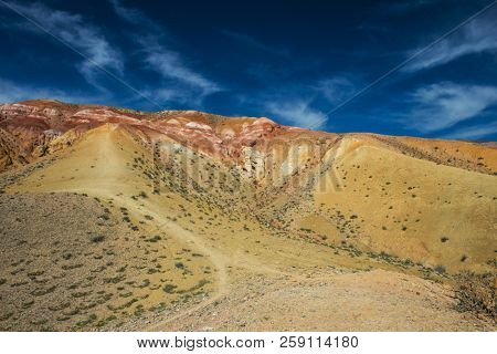 Valley of Mars landscapes in the Altai Mountains, Kyzyl Chin, Siberia, Russia