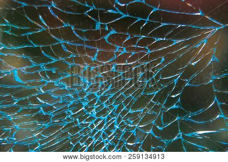 Background with the image of breaked windiw