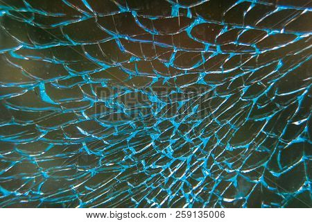 Background with the image of breaked windiw