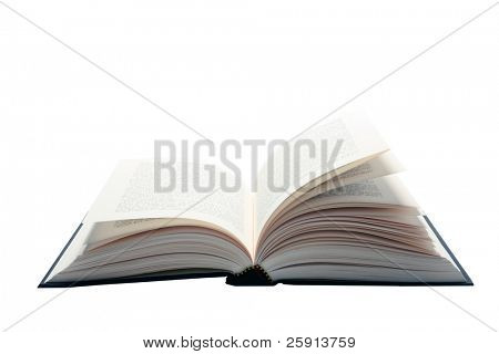 Открытая книга, изолированные на белом
