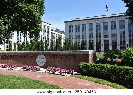 Boston, Ma - Jun 16: Northeastern University In Boston, Massachusetts, As Seen On Jun 16, 2018. It I