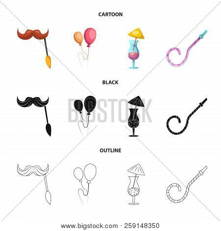 Vector Design Of Party And Birthday Symbol. Set Of Party And Celebration Stock Vector Illustration.