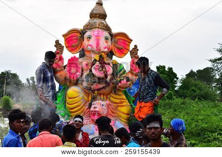 Anaipatti, Tamilnadu - India - September 15 2018: Ganesha Chaturthi Festival