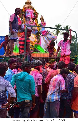 Anaipatti, Tamilnadu - India - September 15 2018: Vinayaka Chavithi