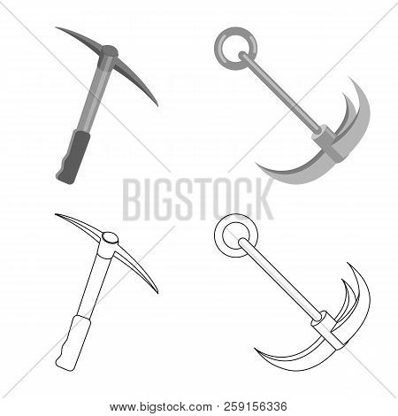 Vector Design Of Mountaineering And Peak Icon. Set Of Mountaineering And Camp Vector Icon For Stock.