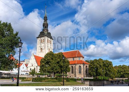 Tallinn, Estonia - August 27, 2018: St. Nicholas Church And Museum Niguliste Kirik In Tallinn