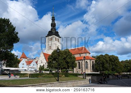 Tallinn, Estonia - August 27, 2018: St. Nicholas Church And Museum Niguliste Kirik In Tallinn