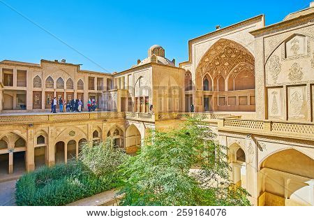 Kashan, Iran - October 22, 2017: Abbasi House Is The Perfect Example Of Traditional Persian Architec