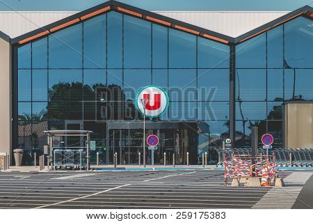 View Of The Entrance Of A Super U Store