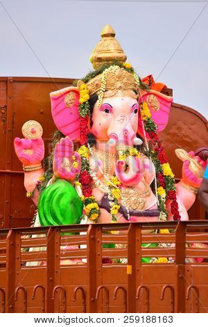 Anaipatti, Tamilnadu - India - September 15 2018: The Idol Of Lord Gane