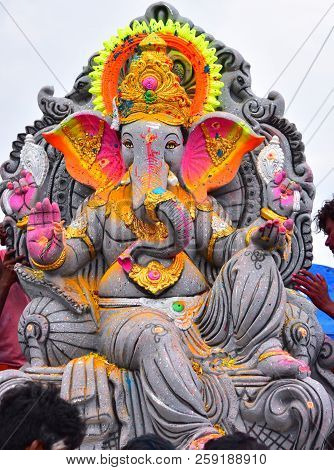 Anaipatti, Tamilnadu - India - September 15 2018: The First Day Of The Ganesh Chaturthi Festival