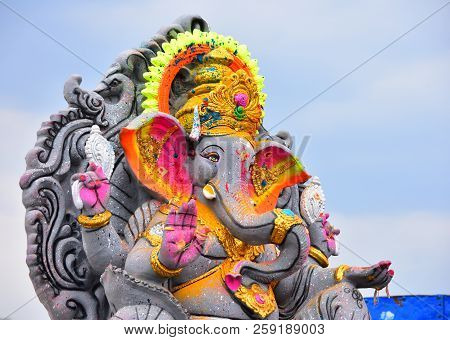 Anaipatti, Tamilnadu - India - September 15 2018: Lord Ganesha