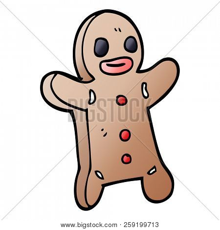 cartoon doodle gingerbread man