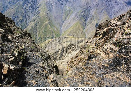 Azerbaijan, Gabala, Caucasian Mountains, Beautiful Scenery From A Height