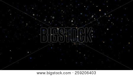 Flying Dust Particles On A Black Background
