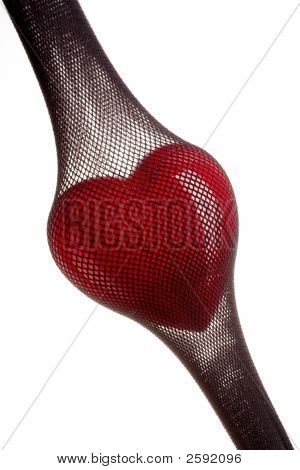 Corazón en una media