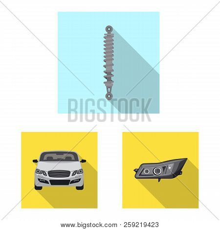 Isolated Object Of Auto And Part Logo. Collection Of Auto And Car Vector Icon For Stock.