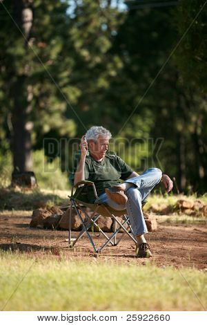 Man Relaxes Outside He Image Photo (Free Trial) Bigstock