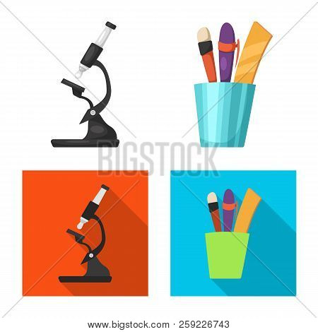 Vector Design Of Education And Learning Symbol. Set Of Education And School Vector Icon For Stock.