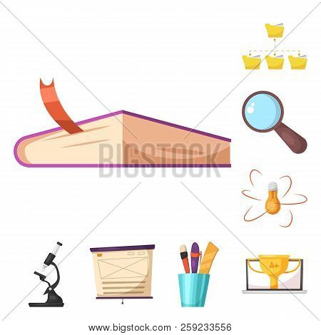 Isolated Object Of Education And Learning Logo. Set Of Education And School Vector Icon For Stock.