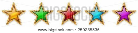 Five Stars Voting - Five Colourful Stars - 5, 5th - Five Point Recension, Rating Winner - Assessment