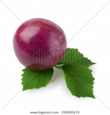Passion Fruit Isolated On A White Background With Clipping Path