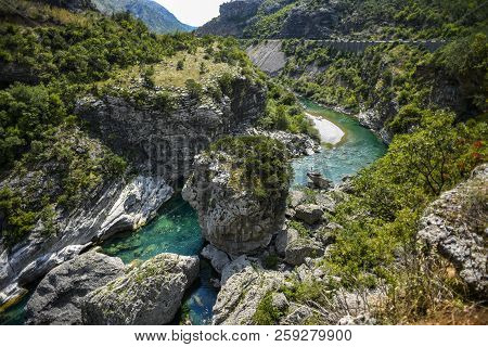 Landscape, Moraca River Canyon In Montenegro. Landscape, Moraca River Canyon In Montenegro.