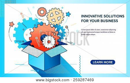 Outside The Box Innovation Concept Gorisontal Banner