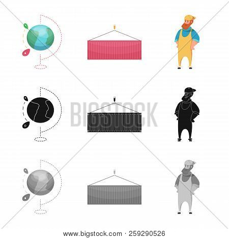 Isolated Object Of Goods And Cargo Sign. Collection Of Goods And Warehouse Vector Icon For Stock.