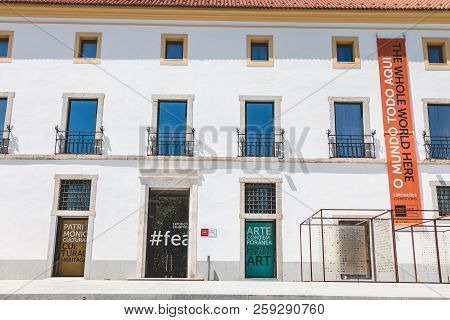 Architecture Detail Of Art Center And Cutlure In The Historic Center Of Evora