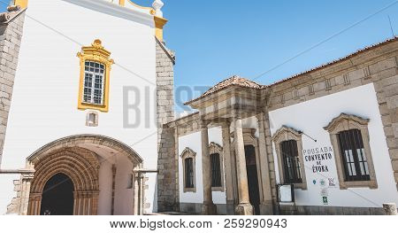 Architecture Detail Of Pousada Convento De Evora In The Historic Centre Of Evora