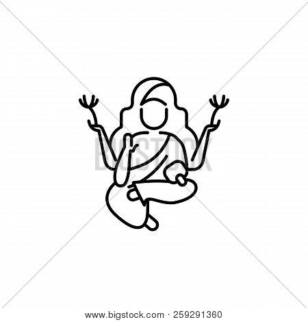 Buddha Diwali Icon On White Background. Diwali Hindu Festival Elements For Graphic And Web Design On