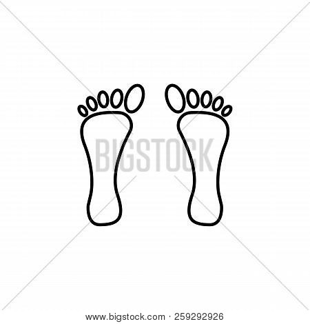 Footprints Lights Festival Dewali Icon On White Background. Diwali Hindu Festival Elements For Graph