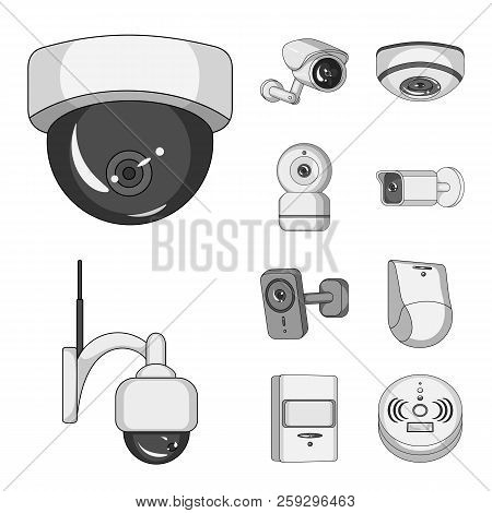 Vector Illustration Of Cctv And Camera Icon. Set Of Cctv And System Vector Icon For Stock.