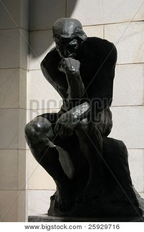 Myslitel, slavná socha od Auguste Rodin