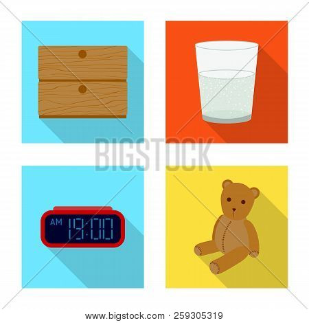 Vector Design Of Dreams And Night Sign. Collection Of Dreams And Bedroom Stock Symbol For Web.
