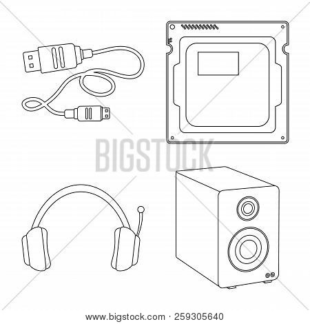 Vector Illustration Of Laptop And Device Logo. Collection Of Laptop And Server Stock Vector Illustra