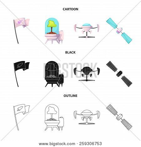 Isolated Object Of Mars And Space Logo. Set Of Mars And Planet Stock Vector Illustration.