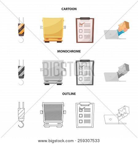 Isolated Object Of Goods And Cargo Icon. Set Of Goods And Warehouse Vector Icon For Stock.