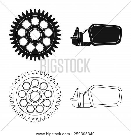 Vector Design Of Auto And Part Symbol. Set Of Auto And Car Stock Vector Illustration.