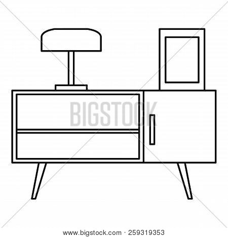 Night Stand Icon. Outline Illustration Of Night Stand Icon For Web Design Isolated On White Backgrou