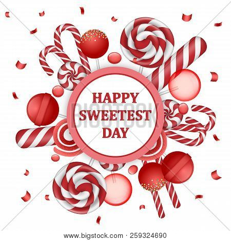 Sweetest Day Concept Background. Realistic Illustration Of Sweetest Day Concept Background For Web D