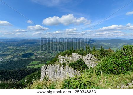 Rocks And Forest In Little Rozsutec Hill In Sunny Day, Slovakia. Europe. Slovakia.
